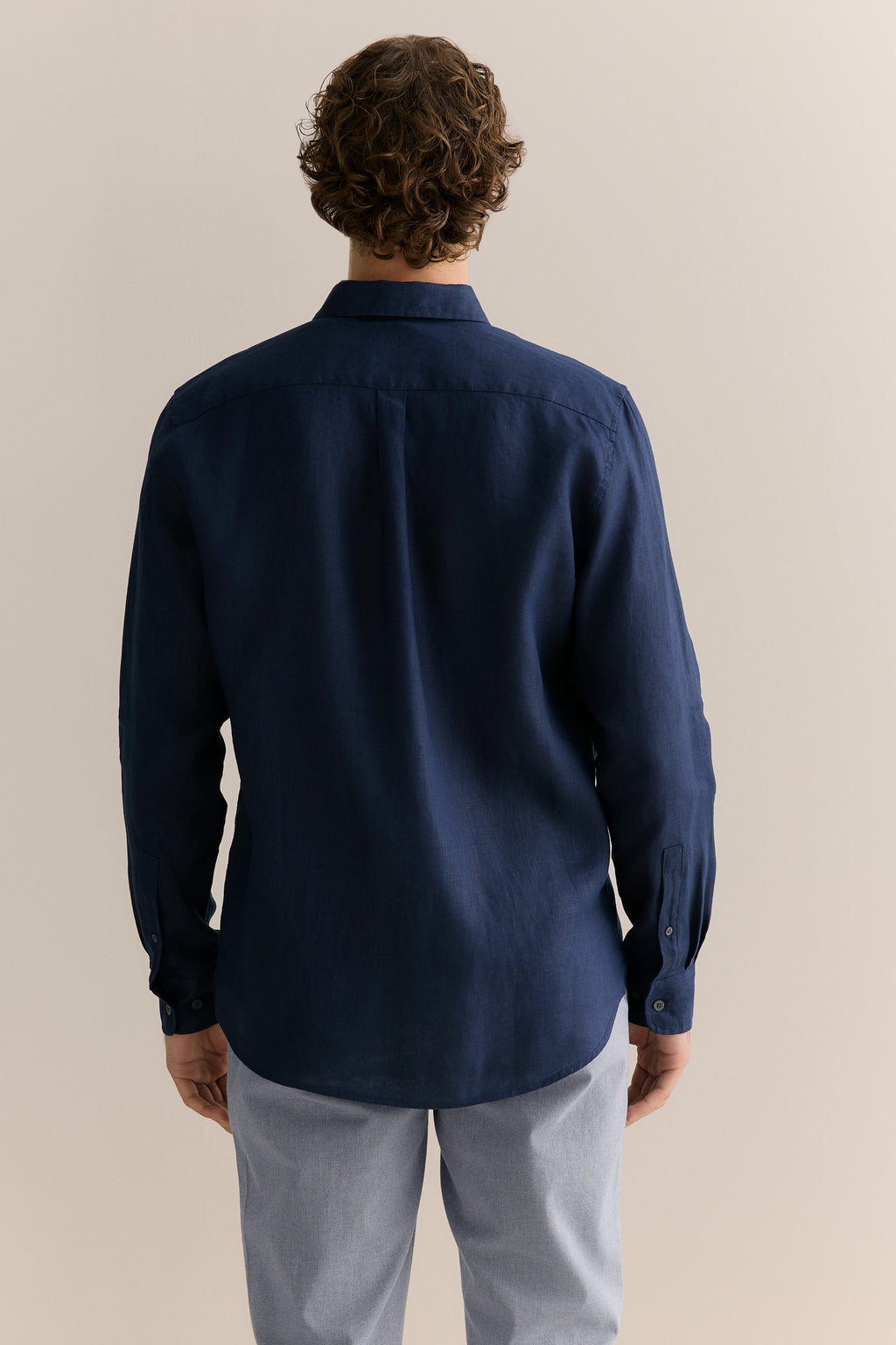 Regular Fit Linen Long Sleeve Shirt
