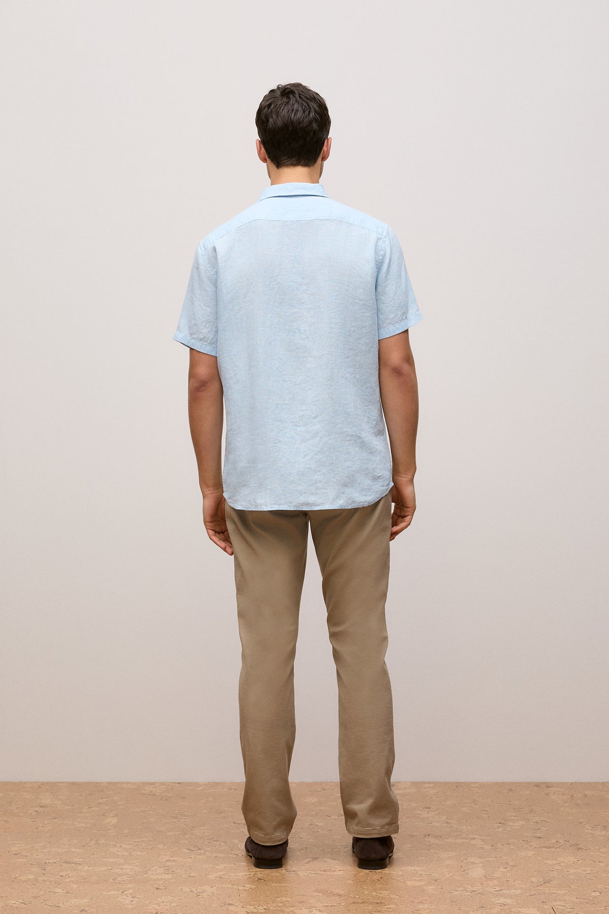 Regular Fit Delave Linen Short Sleeve Shirt