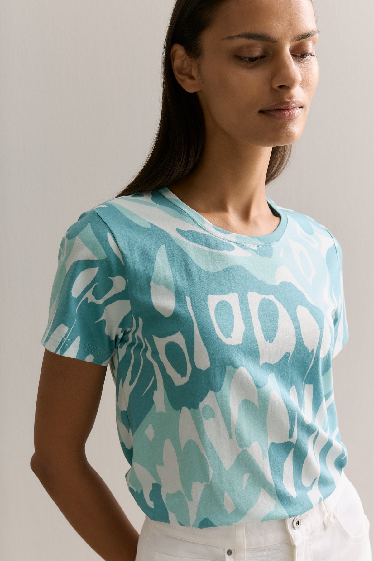 Pima Cotton Butterfly Print T-Shirt