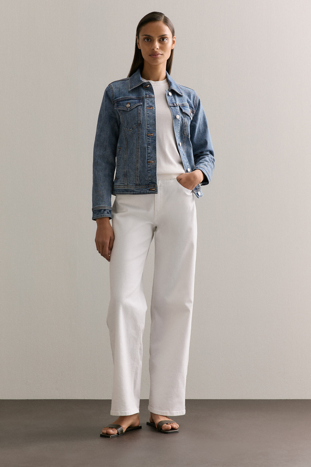Cotton Blend Classic Denim Jacket