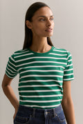 Cotton Yarn Dyed Stripe T-Shirt