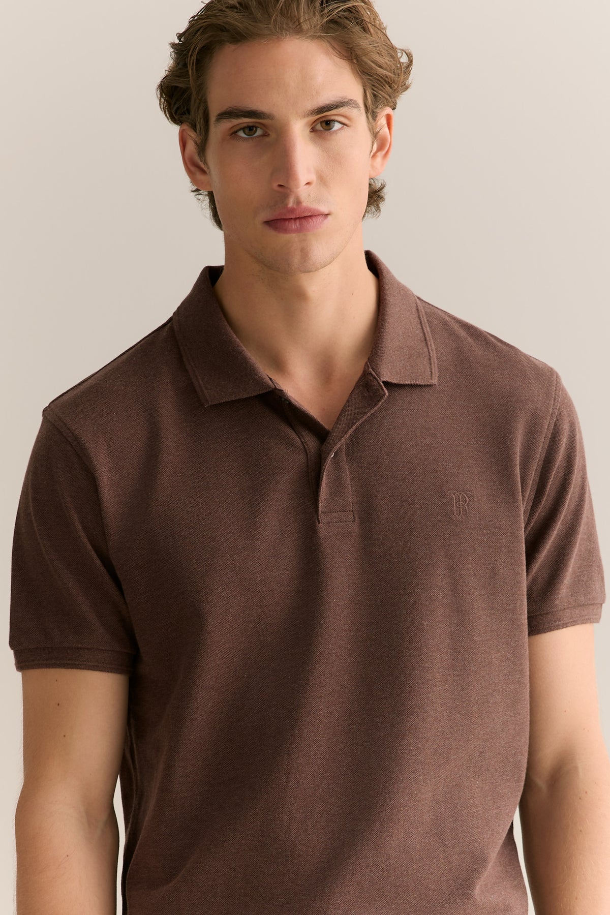 Pique Marle Monogram Polo