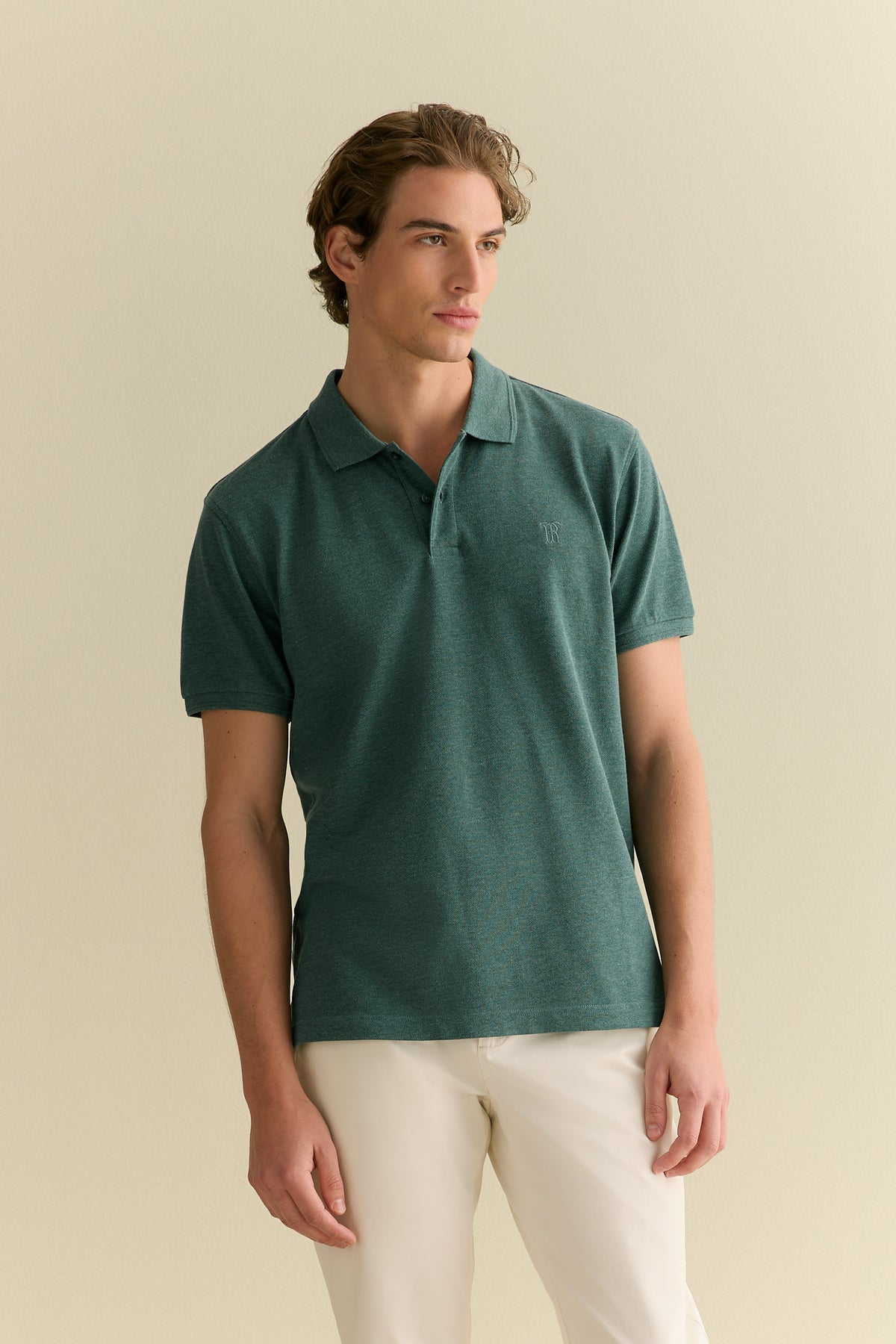 Pique Marle Monogram Polo
