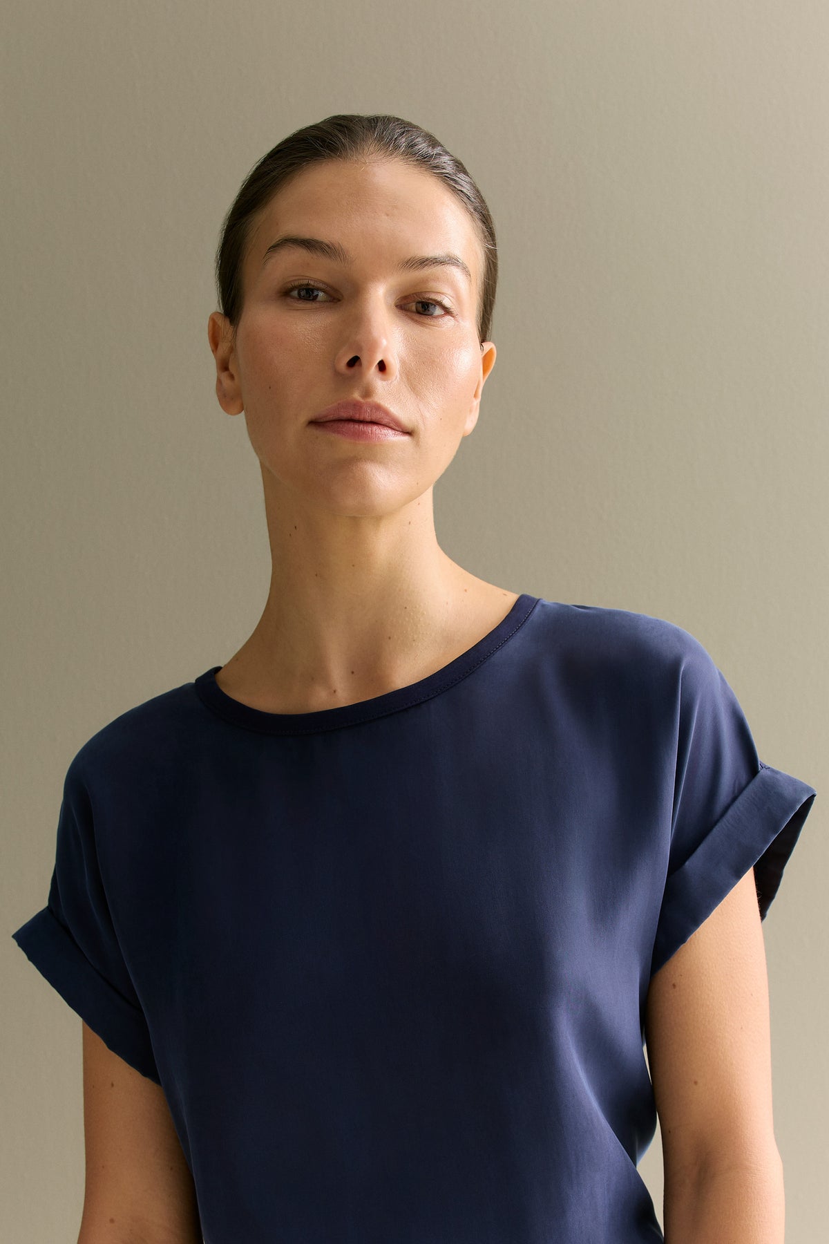 Spliced Cuff Detail T-Shirt