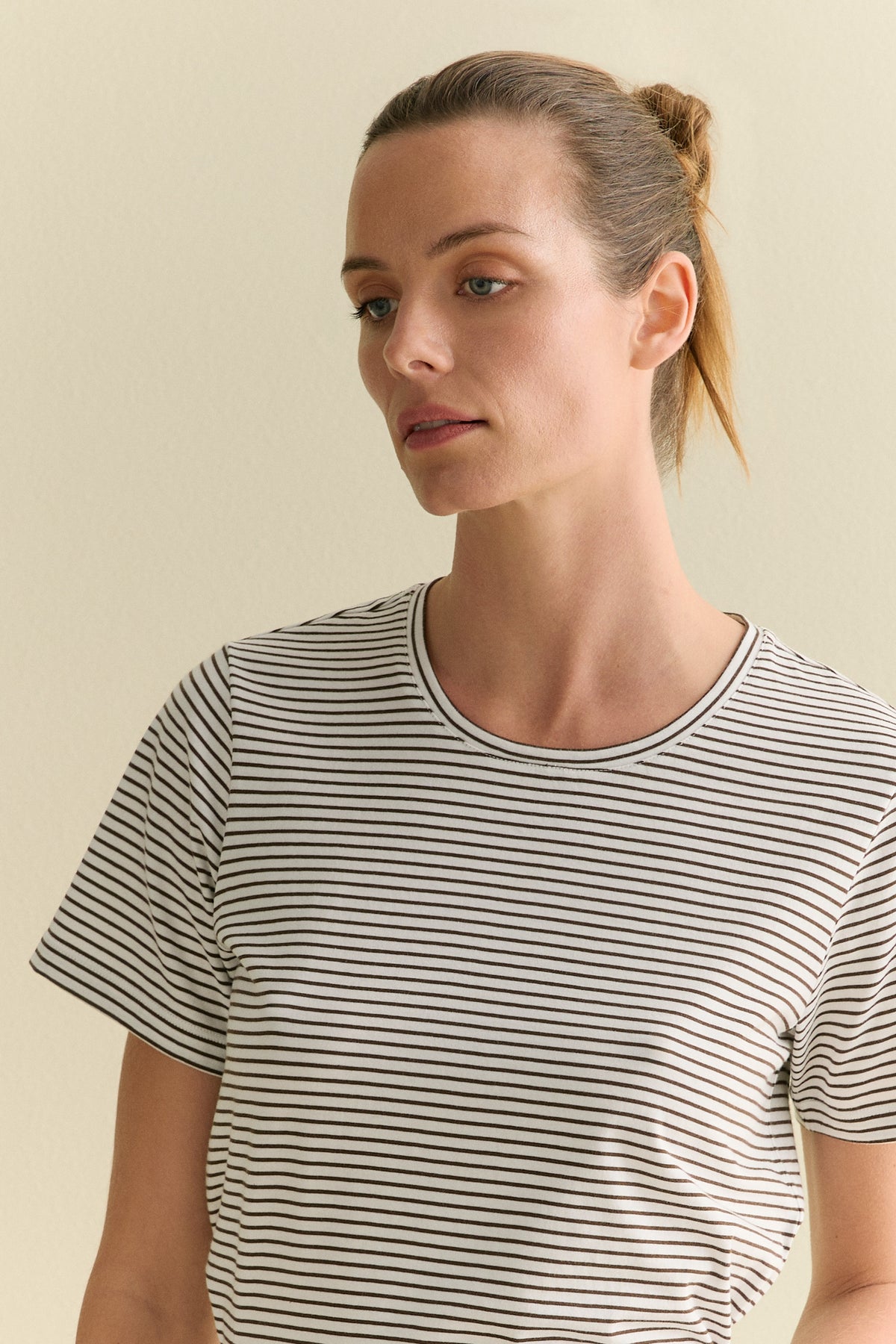 Cotton Fine Stripe T-Shirt