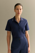 Cotton Pique Tipped Monogram Polo