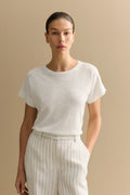 Linen Cotton Knit Relaxed T-Shirt