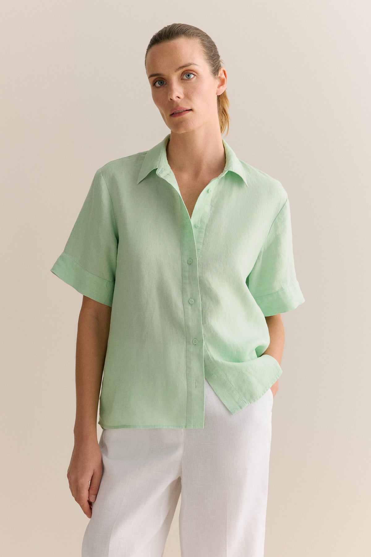 Delave Linen Short Sleeve Shirt