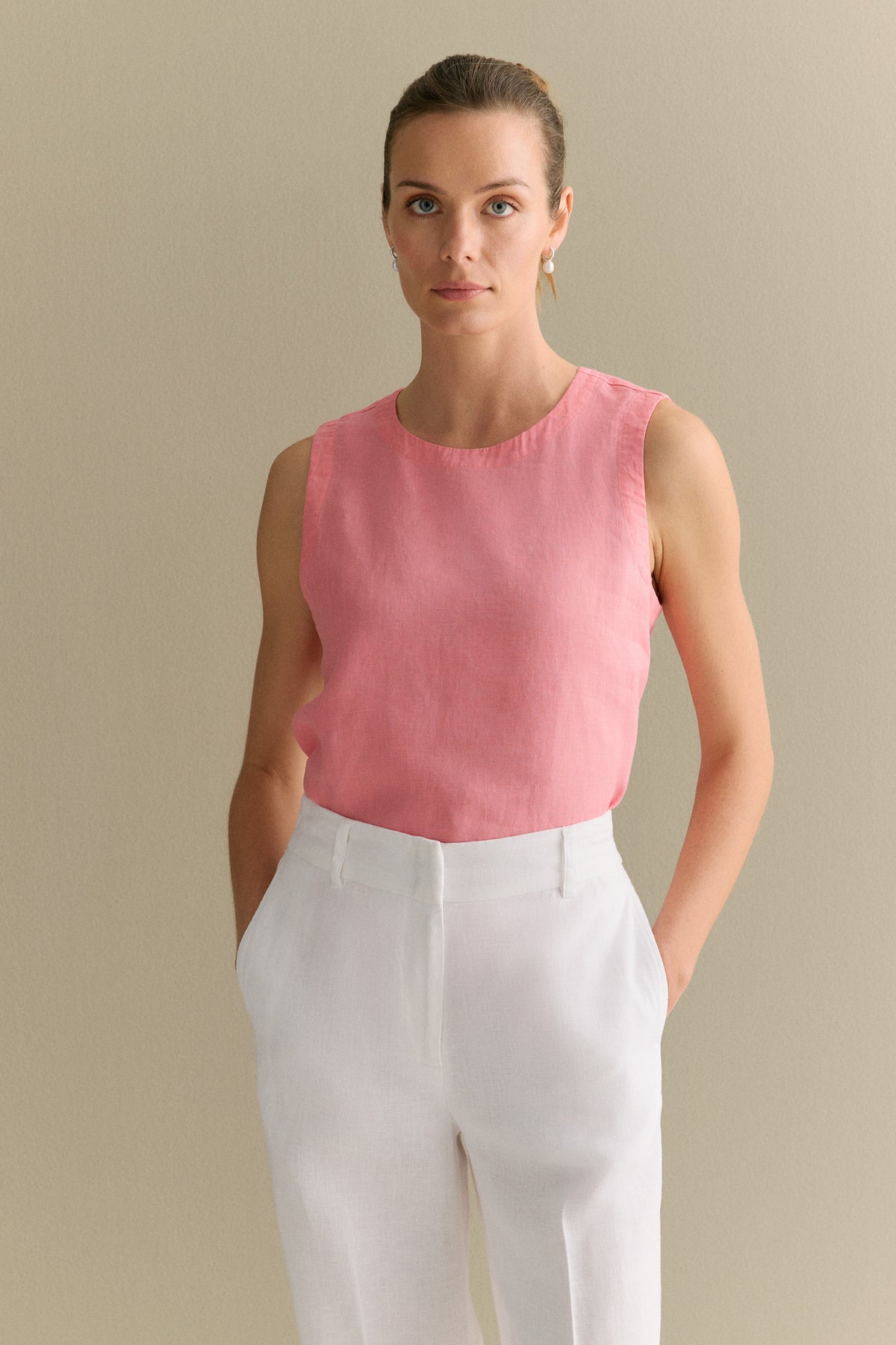 Delave Linen Shell Tank