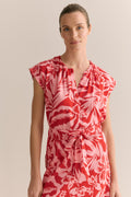 Hibiscus Modal Cap Sleeve Blouse