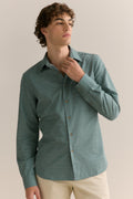 Tailored Fit Etch Print Long Sleeve Shirt