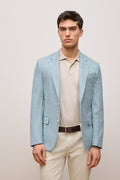 Tailored Fit Wool Cotton Blend Blazer