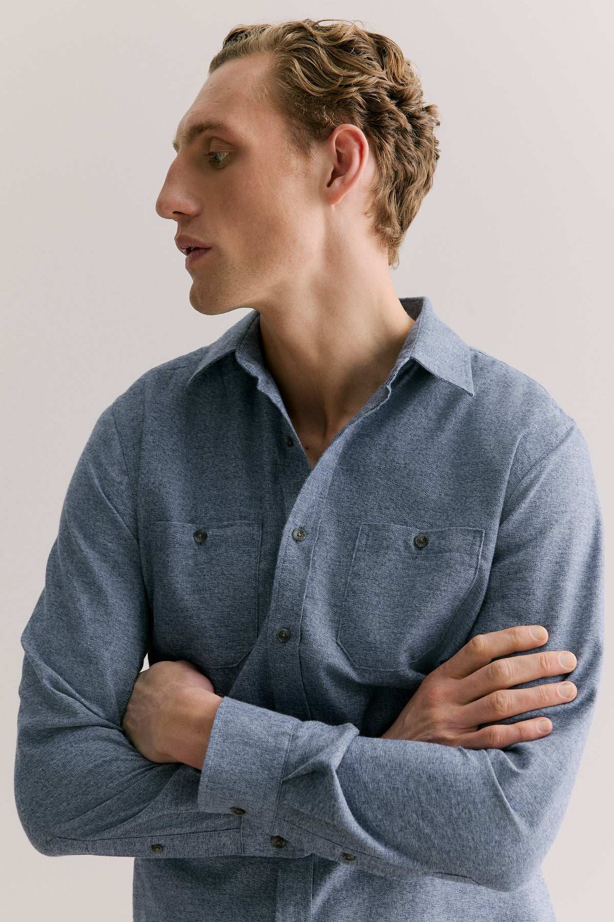 Regular Fit Jaspe Cotton Shirt