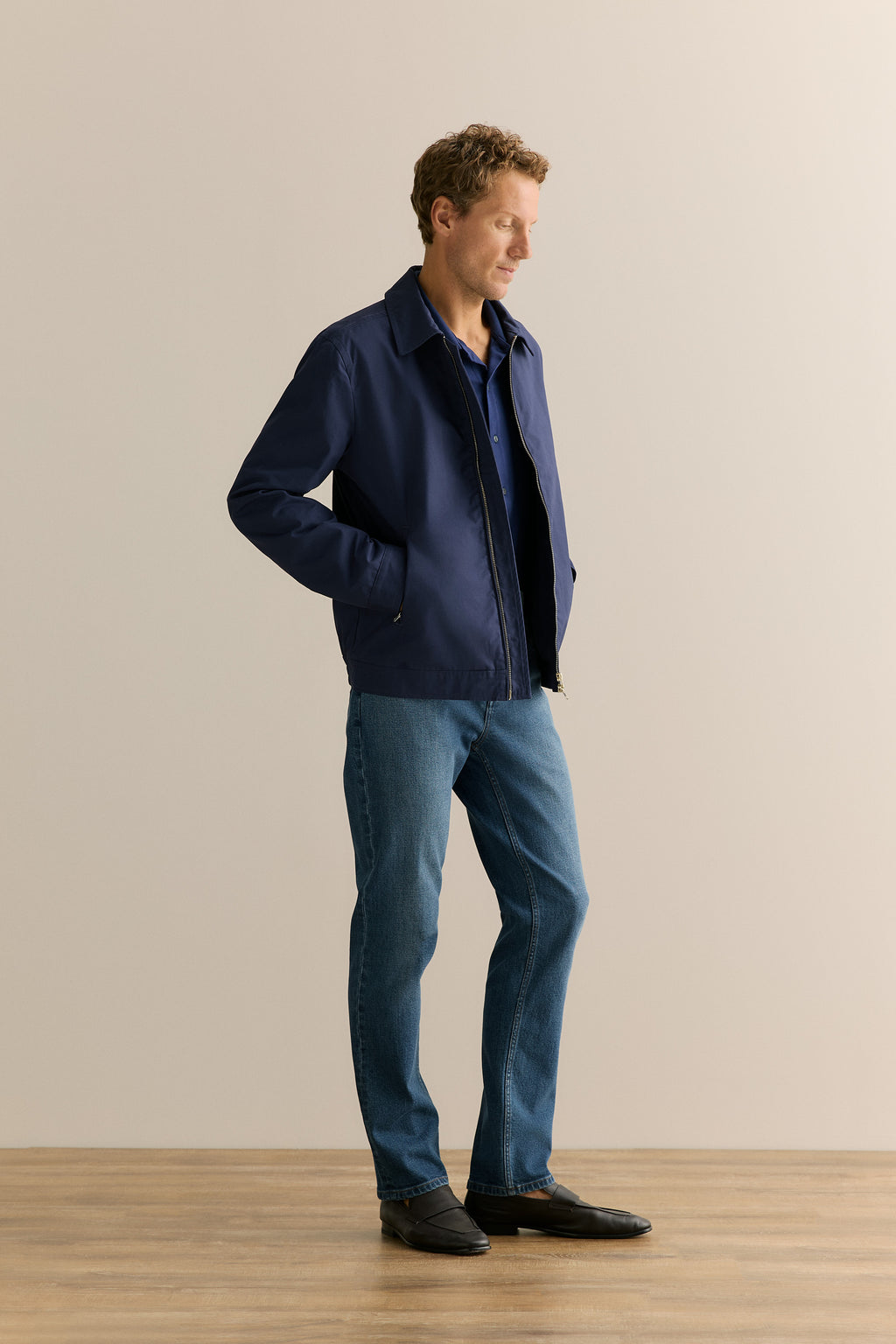 Tailored Fit Pique Cotton Monogram Shirt