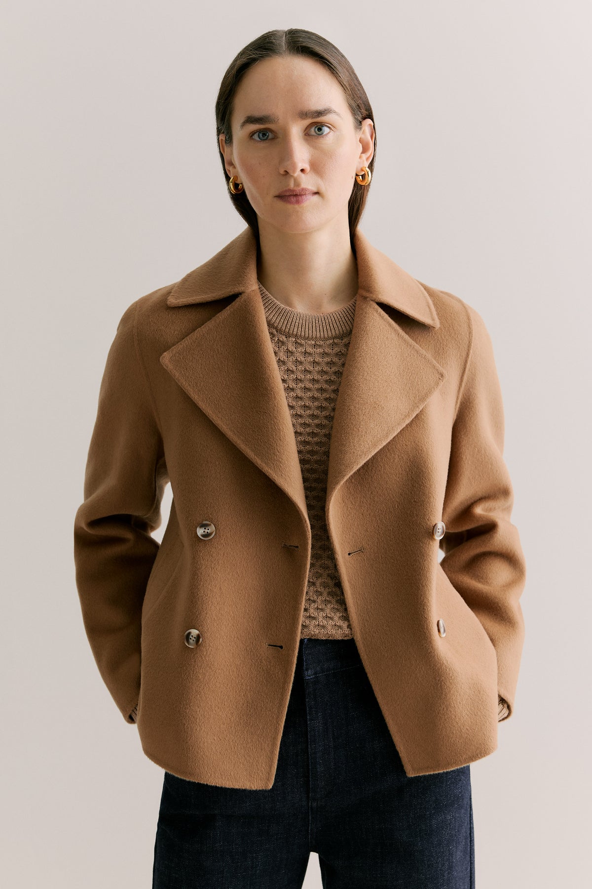 Double Faced Wool Peacoat