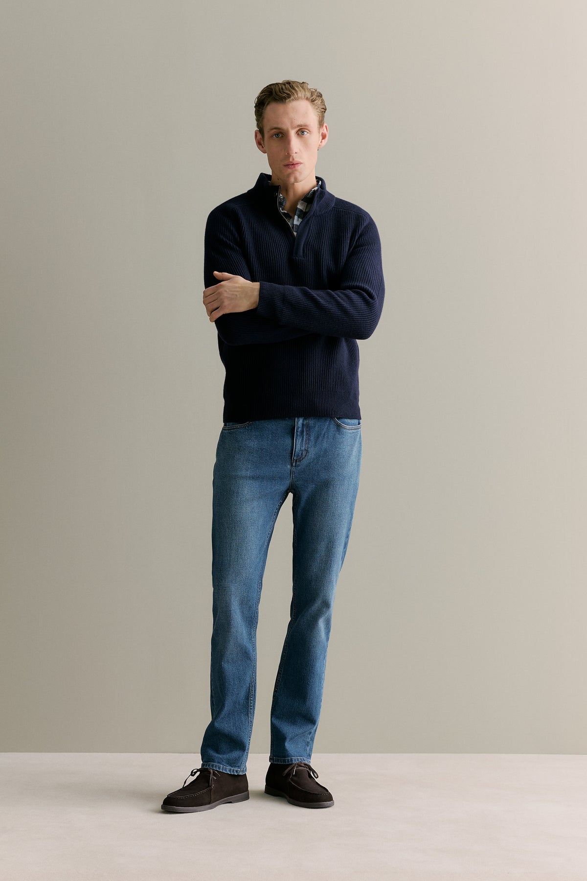 Regular Fit Brushed Buffalo Check Shirt