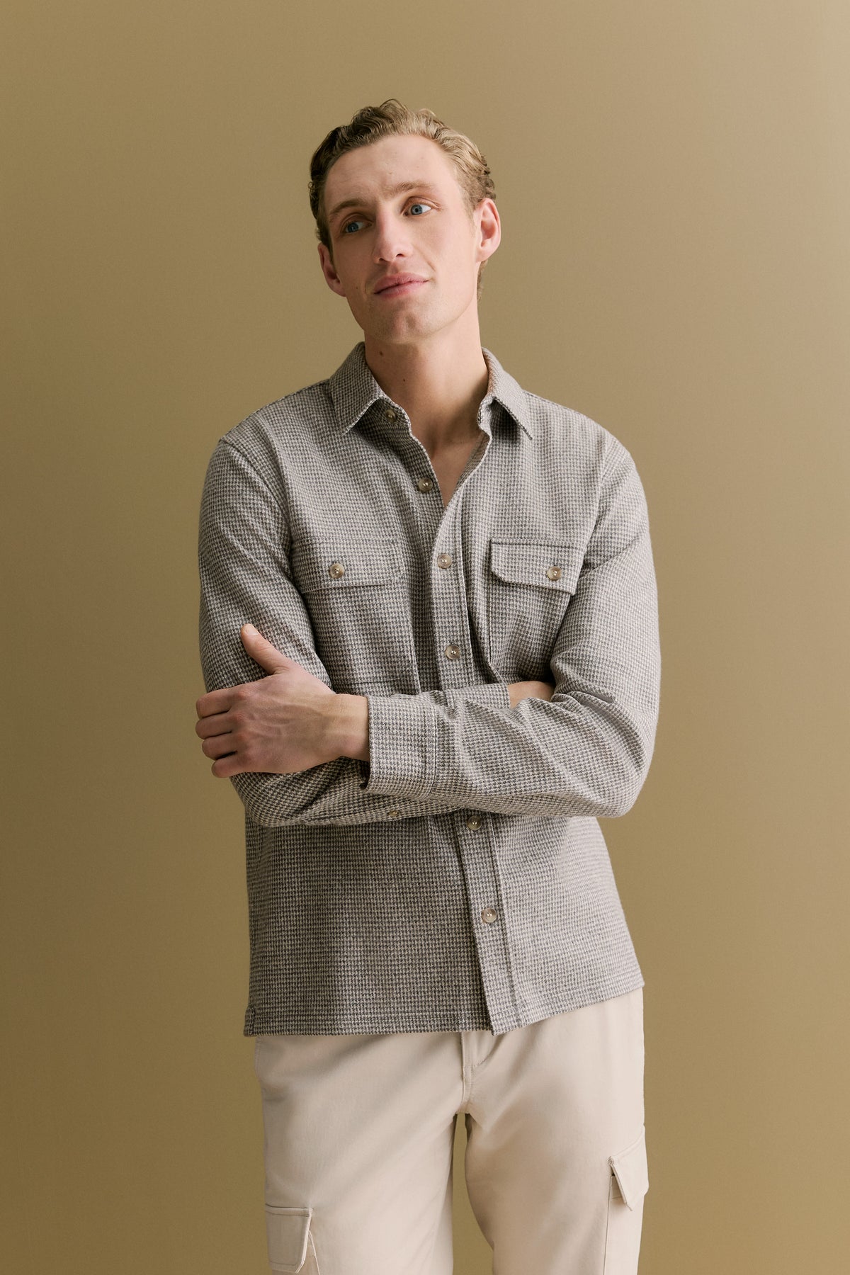 Puppytooth Jacquard Overshirt