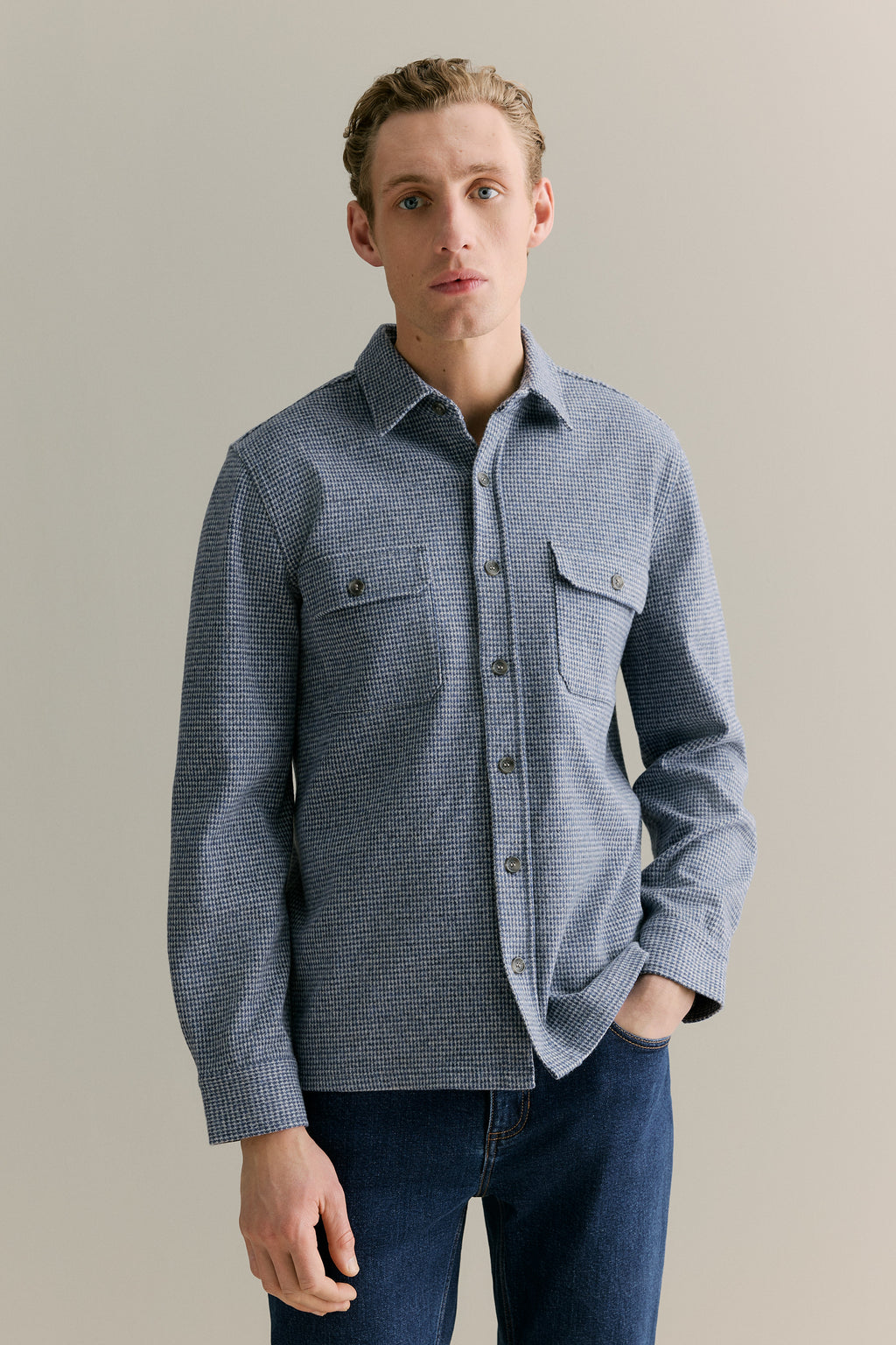 Puppytooth Jacquard Overshirt