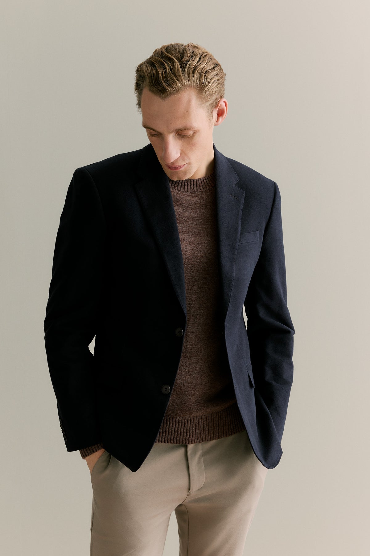 Regular Fit Italian Moleskin Blazer