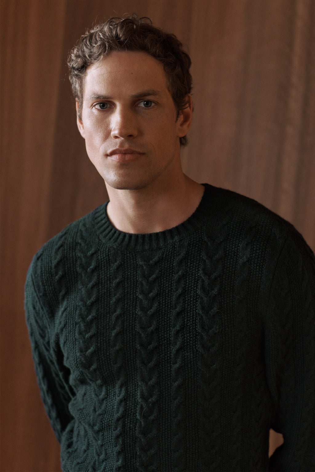 Merino Cable Stitch Crew