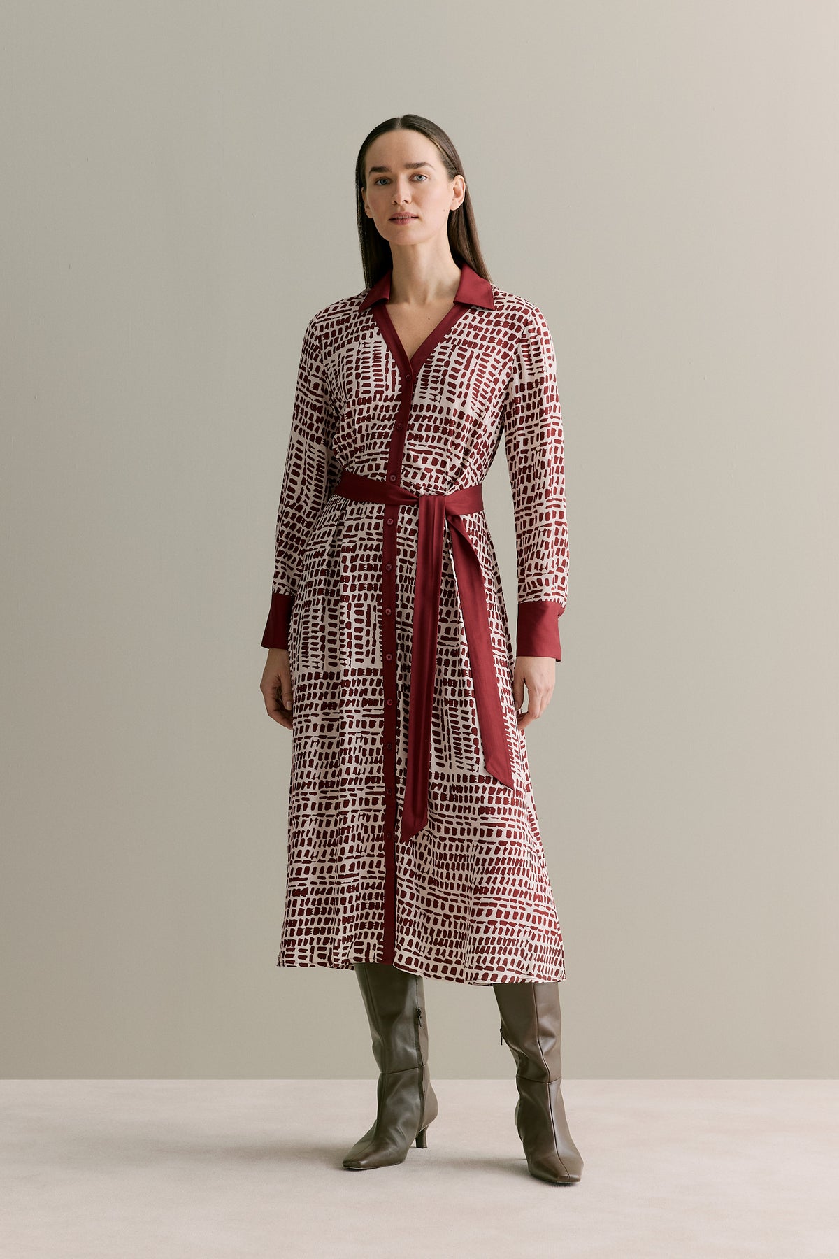 Geo Spot Shirt Dress
