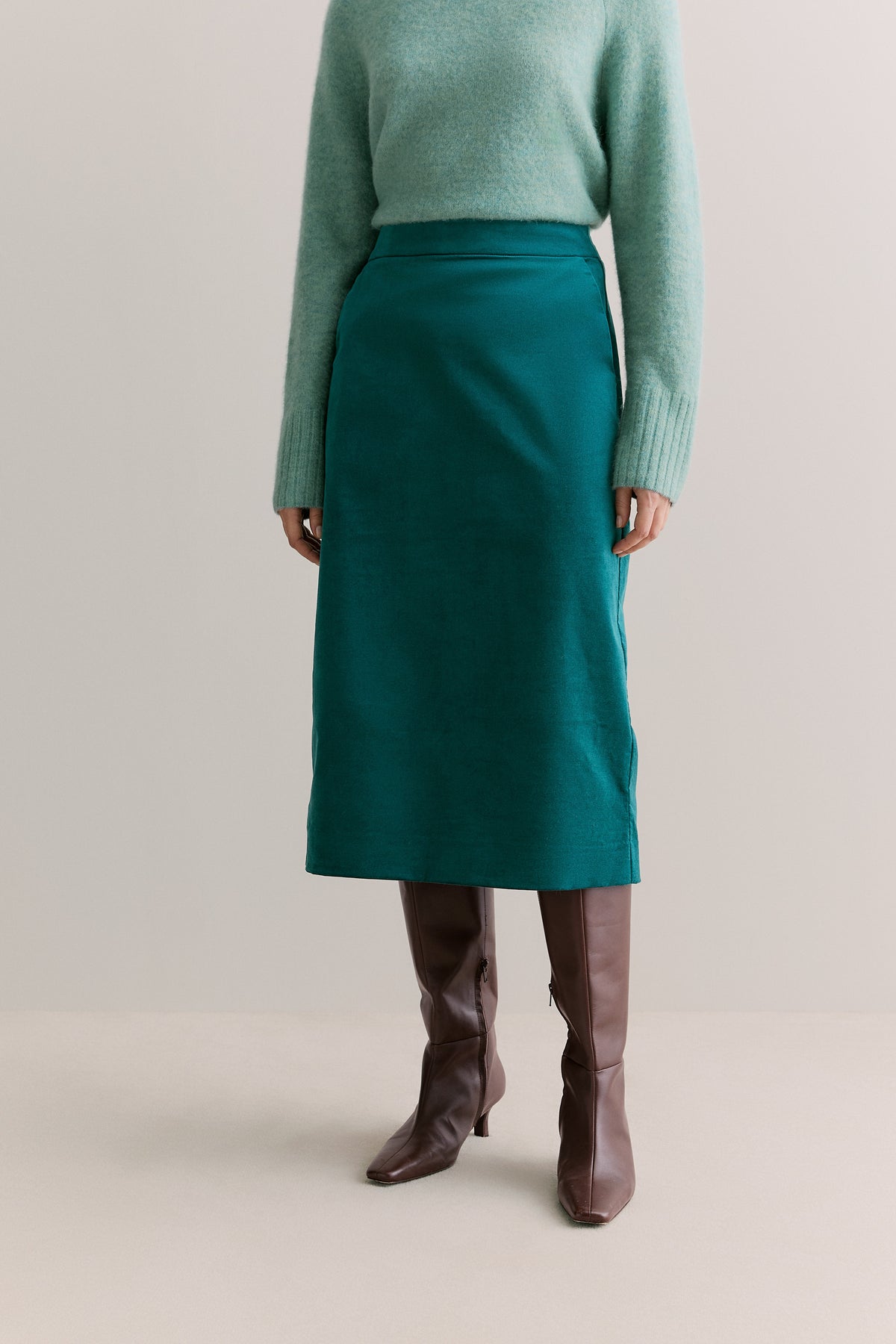 Velvet A-Line Skirt