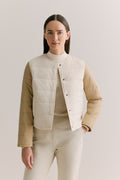 Two Tone Padded Bomber Jacket
