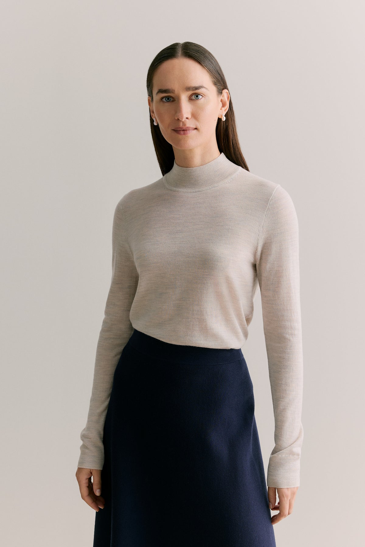Merino Mock Neck