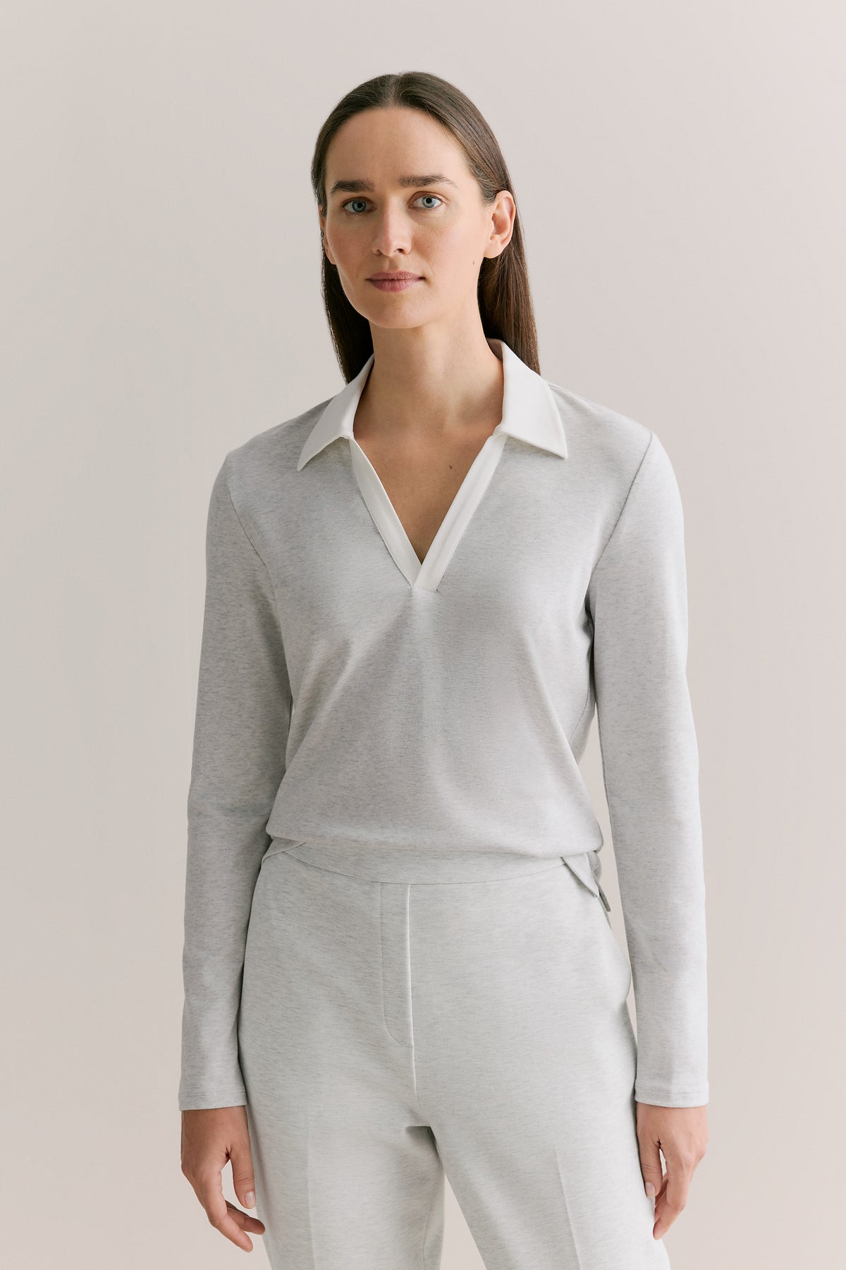 Modal Cotton Contrast Collar Polo