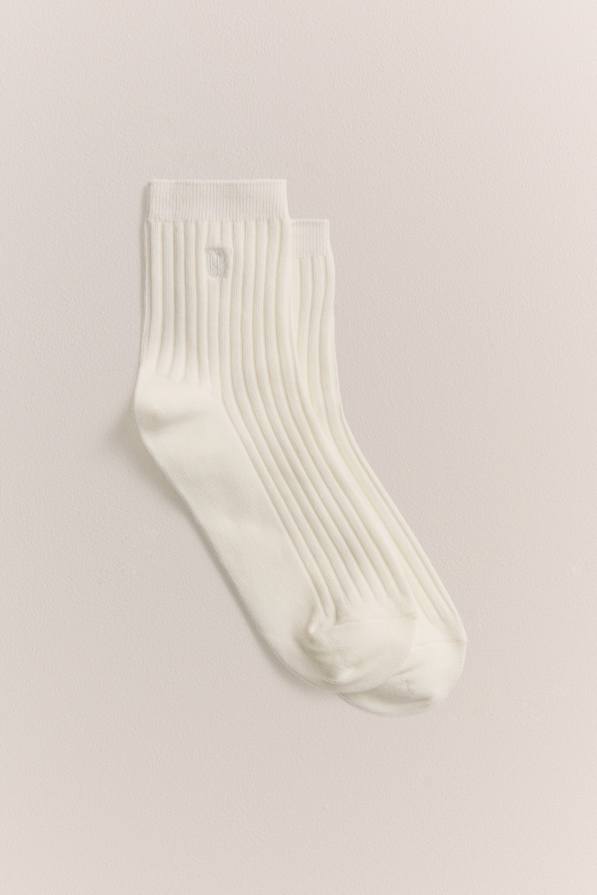 Monogram Rib Crew Sock