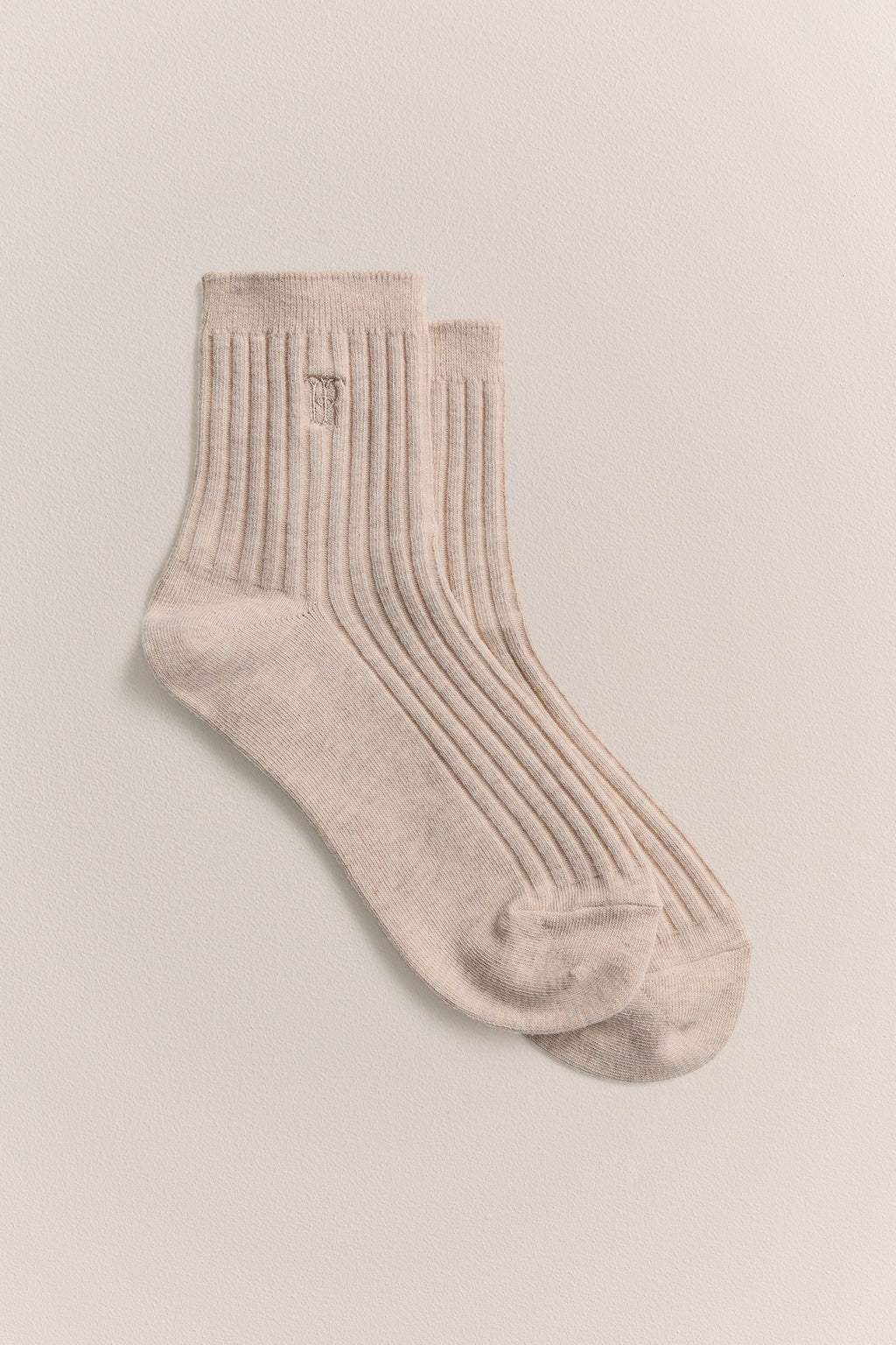 Monogram Rib Crew Sock