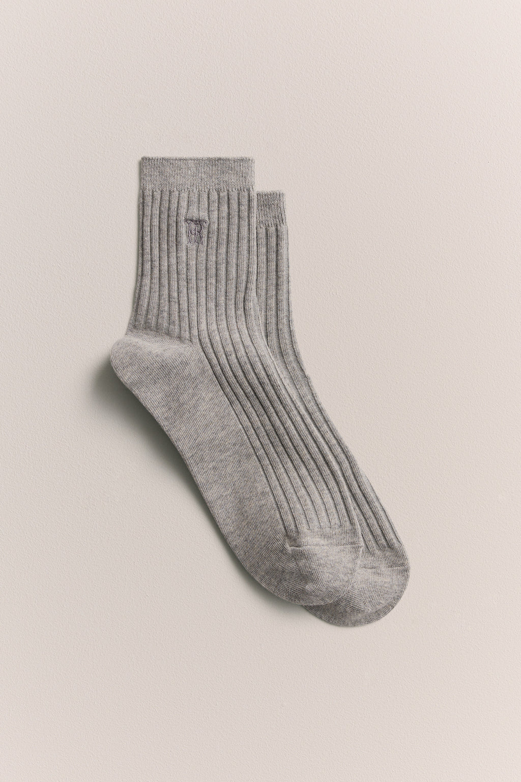 Monogram Rib Crew Sock
