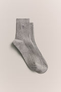 Monogram Rib Crew Sock