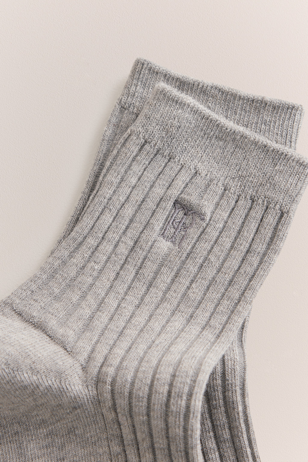 Monogram Rib Crew Sock