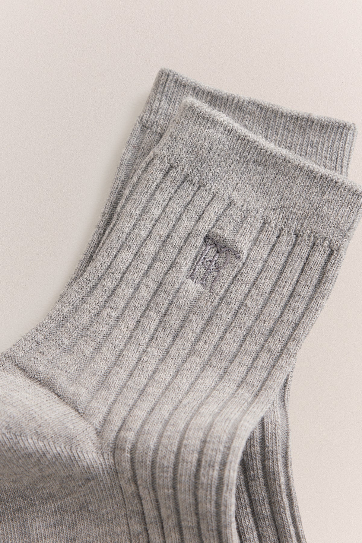 Monogram Rib Crew Sock