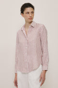 Linen End On End Stripe Shirt