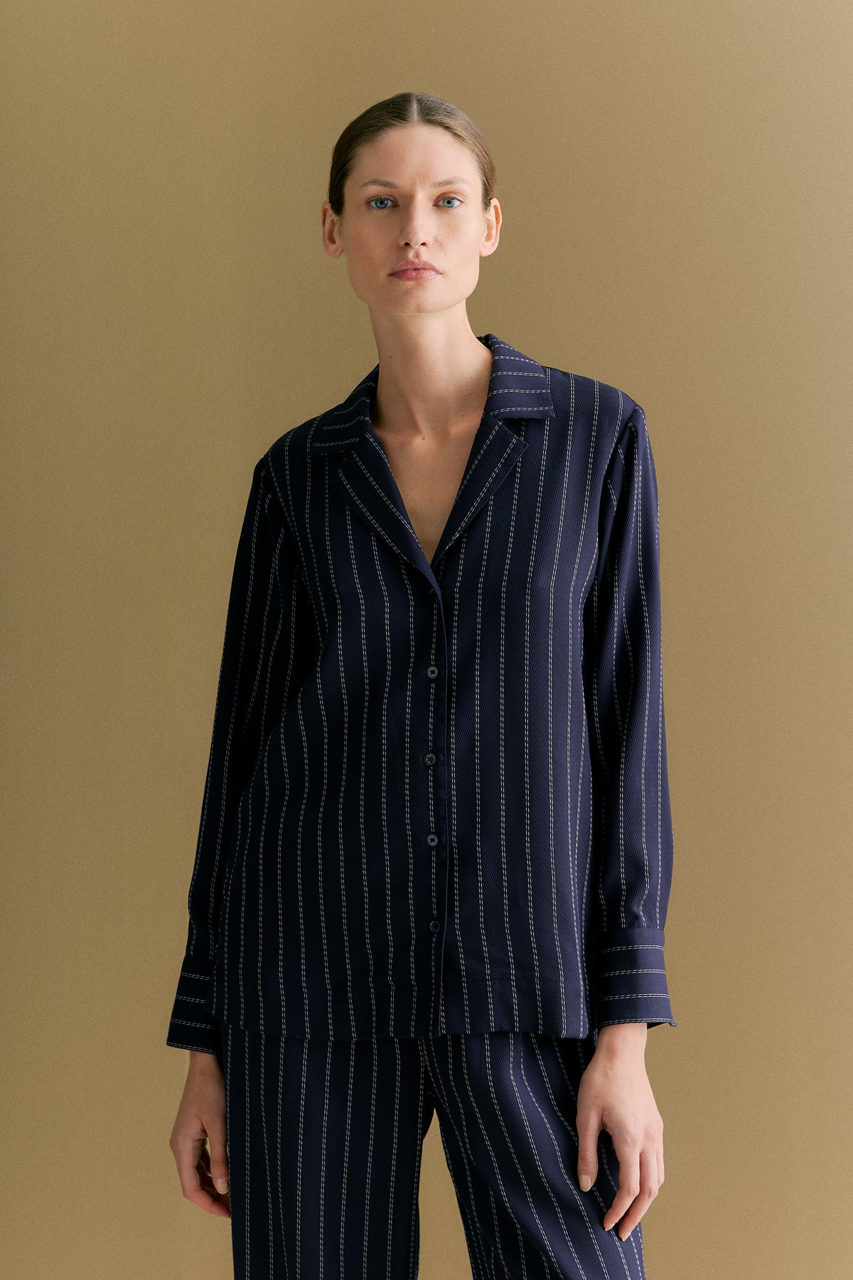 Rope Stripe Long Sleeve Shirt