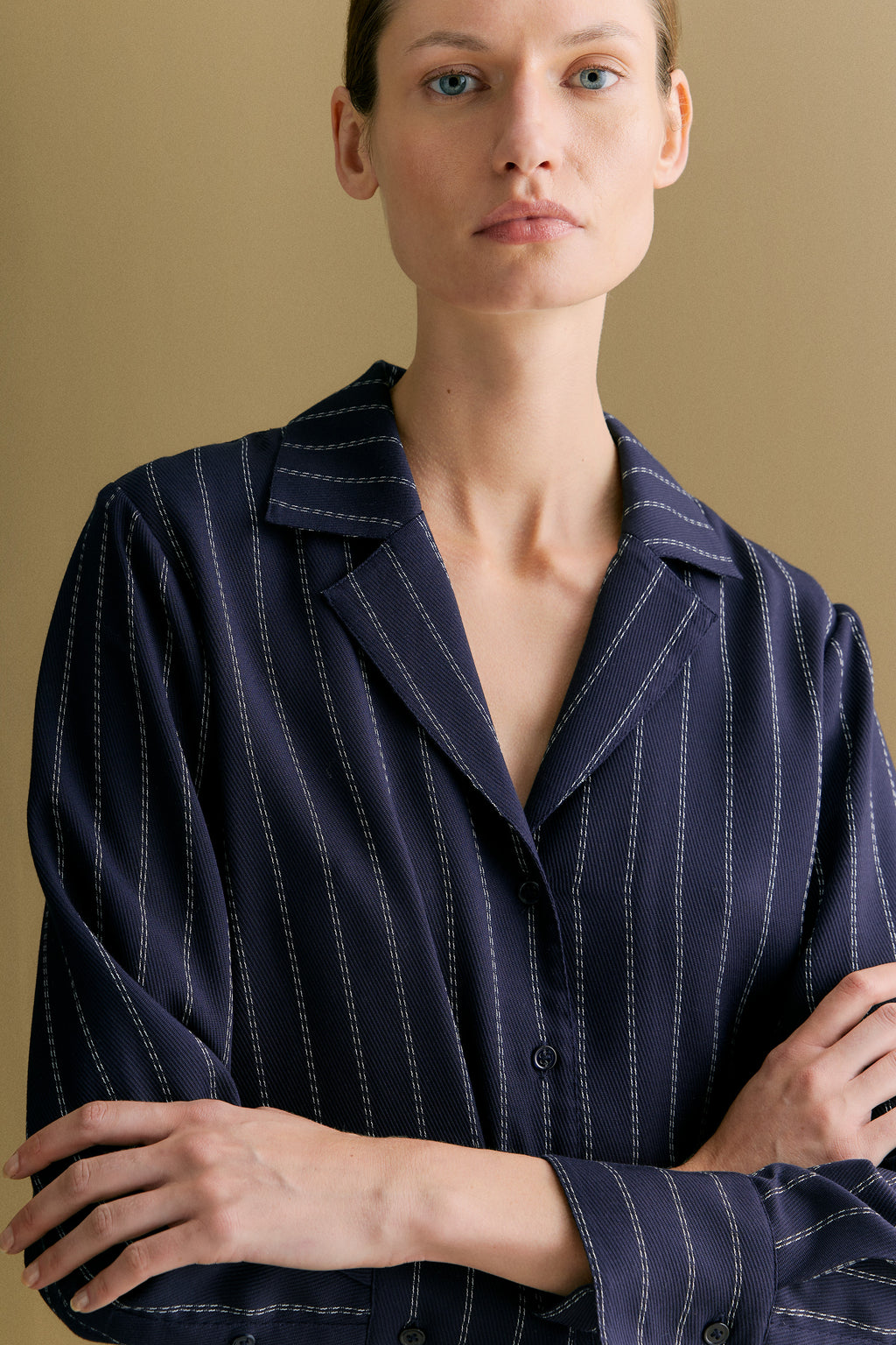 Rope Stripe Long Sleeve Shirt