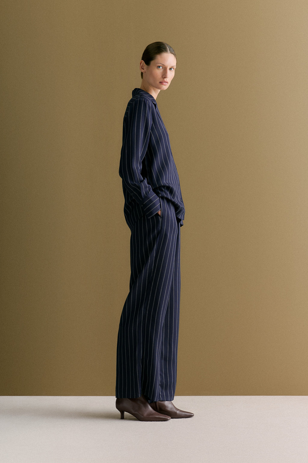 Rope Stripe Long Sleeve Shirt