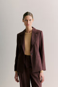 Stretch Wool Pinstripe Blazer
