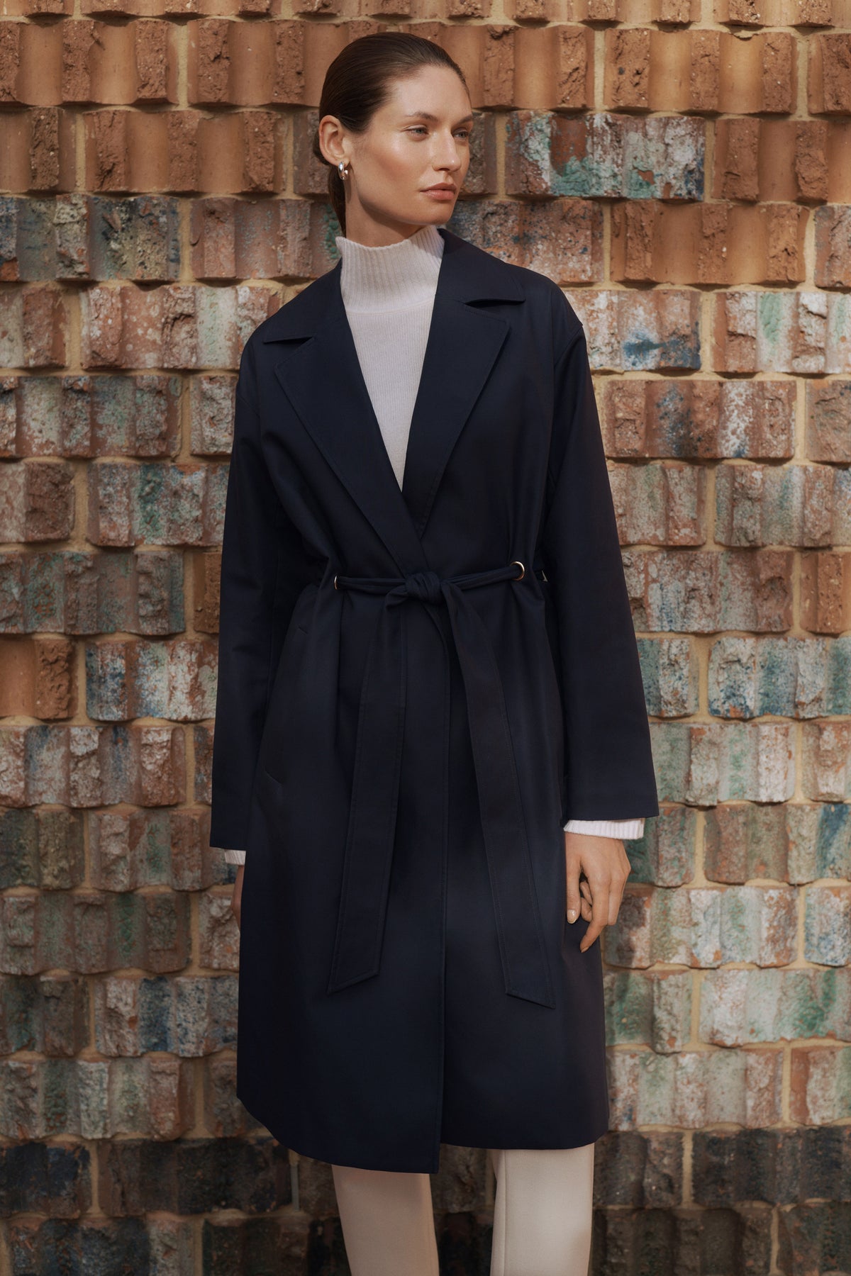 Double Cloth Eyelet Detail Trench