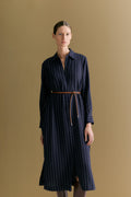 Rope Stripe Belted Dress