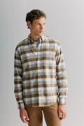 Regular Fit Cotton Herringbone Check Shirt