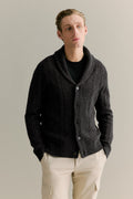 Merino Nep Cable Shawl Knit