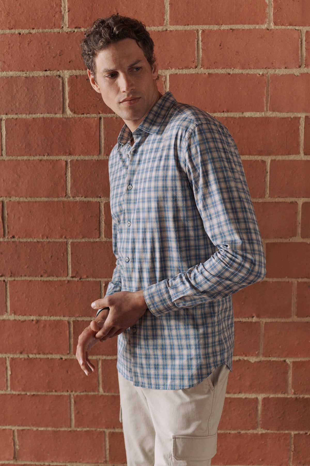 Tailored Fit Cotton Check Shirt