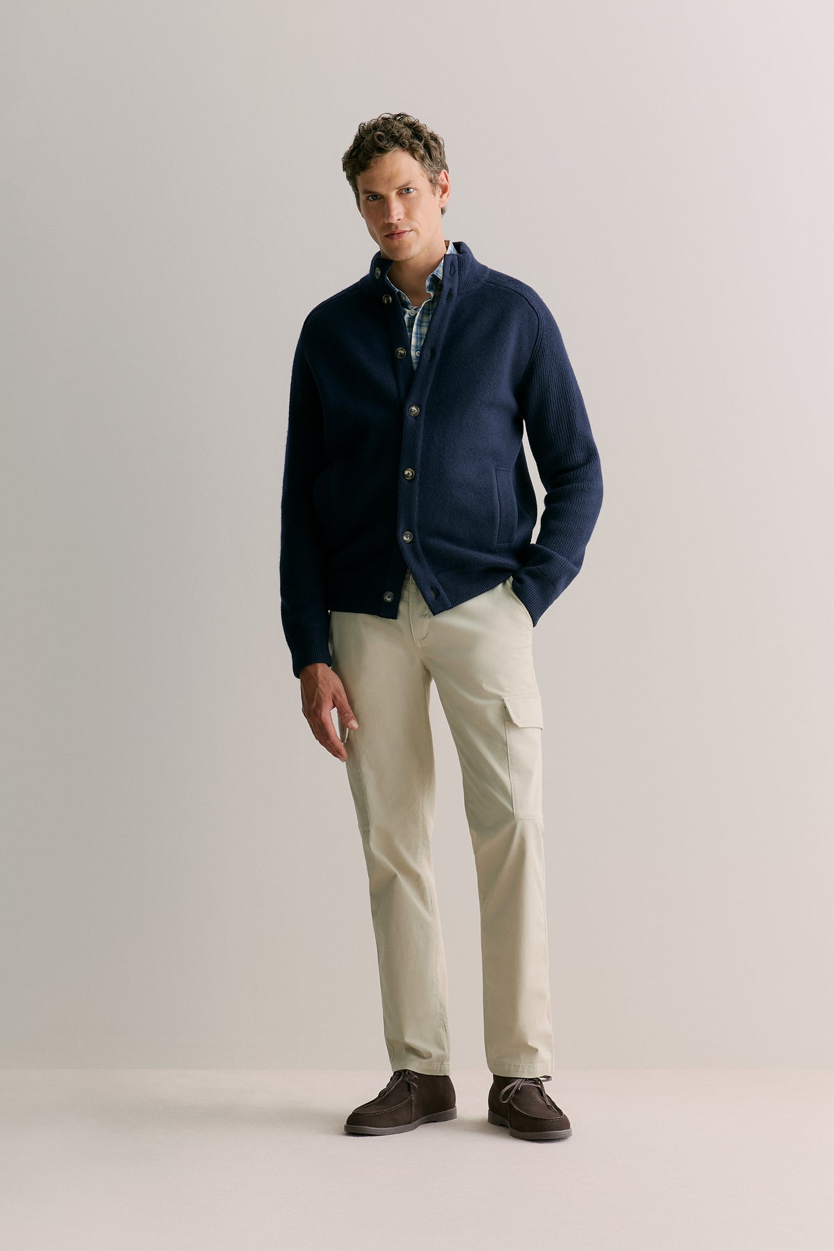 Tailored Fit Cotton Check Shirt