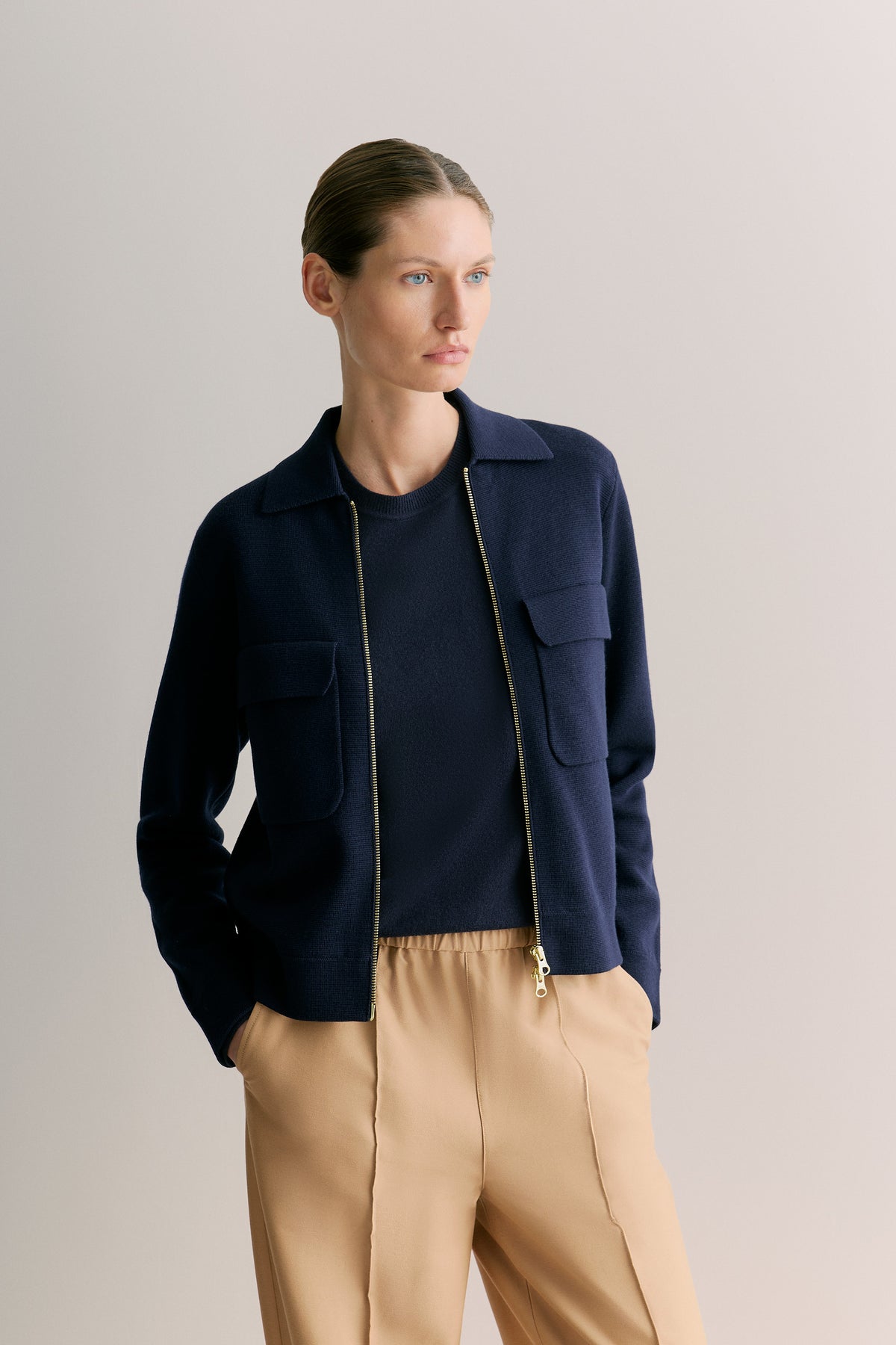 Merino Milano Zip Through Jacket