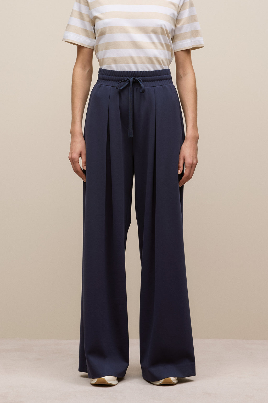 Ponte Drawcord Wide Leg Pant