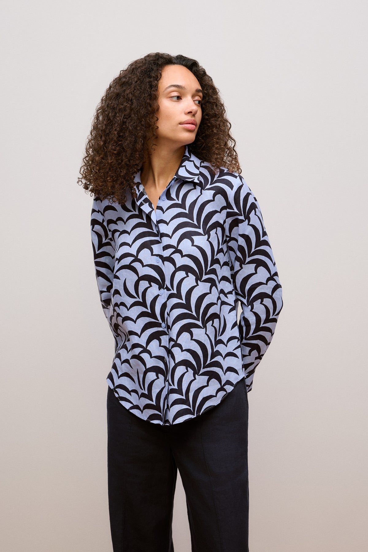 Fern Leaf Linen Shirt