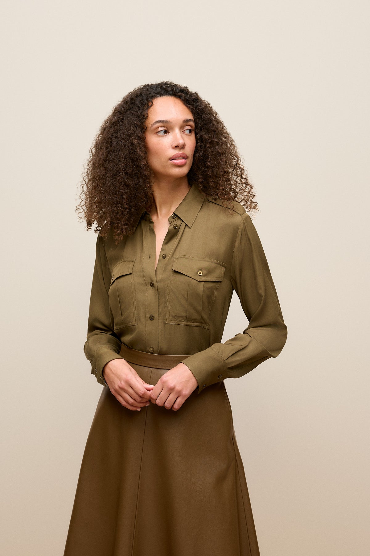 Soft Twill Pocket Detail Shirt